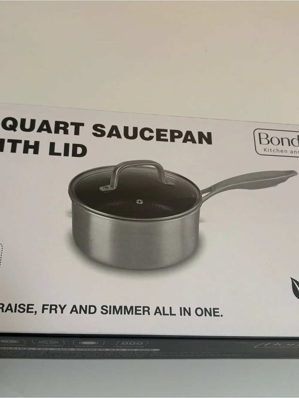 3-Quart Stainless Steel Saucepan with Lid - Silver